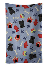 Load image into Gallery viewer, Dog House Collection Pug Black Kitchen Towel – Artistic Dish Towel for Everyday Use BB2619KTWL