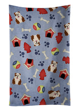 Load image into Gallery viewer, Dog House Collection English Bulldog Brindle White Kitchen Towel – Artistic Dish Towel for Everyday Use BB2734KTWL