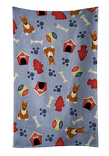 Load image into Gallery viewer, Dog House Collection Bull Terrier Red Kitchen Towel – Artistic Dish Towel for Everyday Use BB2747KTWL