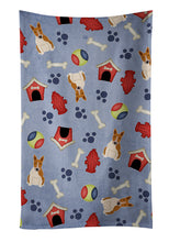 Load image into Gallery viewer, Dog House Collection Bull Terrier Red White Kitchen Towel – Artistic Dish Towel for Everyday Use BB2748KTWL