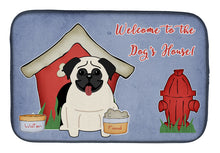 Load image into Gallery viewer, Dog House Collection Pug Cream Dish Drying Mat – Absorbent, Artistic Kitchen Essentials BB2758DDM