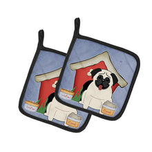 Load image into Gallery viewer, Dog House Collection Pug Cream Pot Holders - Set of 2 - Heat-Resistant Kitchen Essentials BB2758PTHD