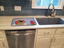 Load image into Gallery viewer, Dog House Collection Pug Brown Dish Drying Mat – Absorbent, Artistic Kitchen Essentials BB2759DDM