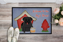 Load image into Gallery viewer, Dog House Collection Pug Black Doormat - 24x36 Decorative Floor Mat – Indoor/Outdoor Rug with Artistic Flair BB2760JMAT