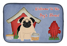 Load image into Gallery viewer, Dog House Collection Pug Fawn Dish Drying Mat – Absorbent, Artistic Kitchen Essentials BB2762DDM