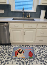 Load image into Gallery viewer, Dog House Collection Pug Fawn Machine Washable Memory Foam Mat BB2762RUG