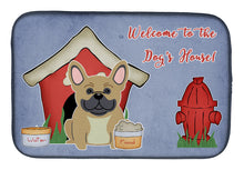 Load image into Gallery viewer, Dog House Collection French Bulldog Cream Dish Drying Mat – Absorbent, Artistic Kitchen Essentials BB2764DDM