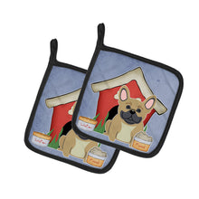 Load image into Gallery viewer, Dog House Collection French Bulldog Cream Pot Holders - Set of 2 - Heat-Resistant Kitchen Essentials BB2764PTHD