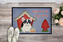 Load image into Gallery viewer, Dog House Collection French Bulldog Piebald Doormat - 24x36 Decorative Floor Mat – Indoor/Outdoor Rug with Artistic Flair BB2765JMAT