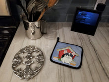 Load image into Gallery viewer, Dog House Collection French Bulldog Piebald Pot Holders - Set of 2 - Heat-Resistant Kitchen Essentials BB2765PTHD