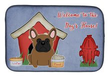 Load image into Gallery viewer, Dog House Collection French Bulldog Brown Dish Drying Mat – Absorbent, Artistic Kitchen Essentials BB2767DDM