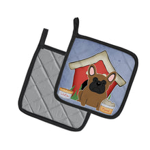 Load image into Gallery viewer, Dog House Collection French Bulldog Brown Pot Holders - Set of 2 - Heat-Resistant Kitchen Essentials