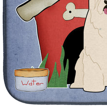 Load image into Gallery viewer, Dog House Collection South Russian Sheepdog Dish Drying Mat – Absorbent, Artistic Kitchen Essentials BB2778DDM