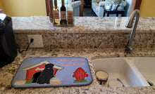 Load image into Gallery viewer, Dog House Collection Black Russian Terrier Dish Drying Mat – Absorbent, Artistic Kitchen Essentials BB2780DDM