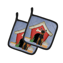 Load image into Gallery viewer, Dog House Collection Manchester Terrier Pot Holders - Set of 2 - Heat-Resistant Kitchen Essentials BB2782PTHD