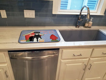 Load image into Gallery viewer, Dog House Collection Standard Schnauzer Salt and Pepper Dish Drying Mat – Absorbent, Artistic Kitchen Essentials BB2787DDM