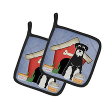 Load image into Gallery viewer, Dog House Collection Standard Schnauzer Salt and Pepper Pot Holders - Set of 2 - Heat-Resistant Kitchen Essentials