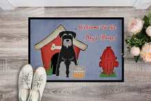 Load image into Gallery viewer, Dog House Collection Standard Schnauzer Black Grey Doormat - 24x36 Decorative Floor Mat – Indoor/Outdoor Rug with Artistic Flair BB2788JMAT