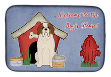 Load image into Gallery viewer, Dog House Collection Saint Bernard Dish Drying Mat – Absorbent, Artistic Kitchen Essentials BB2789DDM