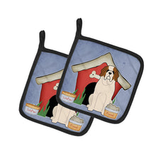 Load image into Gallery viewer, Dog House Collection Saint Bernard Pot Holders - Set of 2 - Heat-Resistant Kitchen Essentials BB2789PTHD