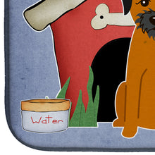 Load image into Gallery viewer, Dog House Collection Border Terrier Dish Drying Mat – Absorbent, Artistic Kitchen Essentials BB2793DDM