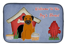 Load image into Gallery viewer, Dog House Collection Border Terrier Dish Drying Mat – Absorbent, Artistic Kitchen Essentials BB2793DDM