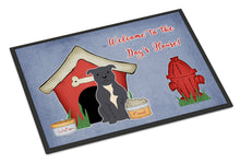 Load image into Gallery viewer, Dog House Collection Staffordshire Bull Terrier Blue Doormat - 24x36 Decorative Floor Mat – Indoor/Outdoor Rug with Artistic Flair BB2800JMAT