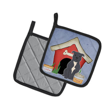 Load image into Gallery viewer, Dog House Collection Staffordshire Bull Terrier Blue Pot Holders - Set of 2 - Heat-Resistant Kitchen Essentials BB2800PTHD