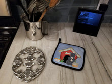 Load image into Gallery viewer, Dog House Collection Staffordshire Bull Terrier Blue Pot Holders - Set of 2 - Heat-Resistant Kitchen Essentials BB2800PTHD