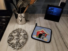 Load image into Gallery viewer, Dog House Collection Miniature Schanuzer Black Silver Pot Holders - Set of 2 - Heat-Resistant Kitchen Essentials BB2806PTHD