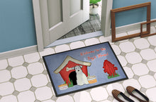 Load image into Gallery viewer, Dog House Collection Miniature Schanuzer White Doormat - 24x36 Decorative Floor Mat – Indoor/Outdoor Rug with Artistic Flair BB2807JMAT