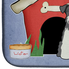 Load image into Gallery viewer, Dog House Collection Miniature Schanuzer Salt and Pepper Dish Drying Mat – Absorbent, Artistic Kitchen Essentials BB2808DDM