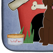 Load image into Gallery viewer, Dog House Collection Chocolate Labrador Dish Drying Mat – Absorbent, Artistic Kitchen Essentials BB2810DDM