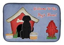 Load image into Gallery viewer, Dog House Collection Black Labrador Dish Drying Mat – Absorbent, Artistic Kitchen Essentials BB2811DDM