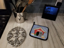 Load image into Gallery viewer, Dog House Collection Glen of Imal Grey Pot Holders - Set of 2 - Heat-Resistant Kitchen Essentials