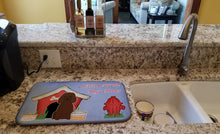 Load image into Gallery viewer, Dog House Collection Irish Water Spaniel Dish Drying Mat – Absorbent, Artistic Kitchen Essentials BB2817DDM