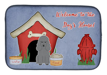 Load image into Gallery viewer, Dog House Collection Poodle Silver Dish Drying Mat – Absorbent, Artistic Kitchen Essentials BB2822DDM