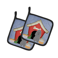 Load image into Gallery viewer, Dog House Collection Poodle Silver Pot Holders - Set of 2 - Heat-Resistant Kitchen Essentials