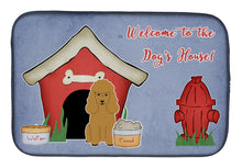Load image into Gallery viewer, Dog House Collection Poodle Tan Dish Drying Mat – Absorbent, Artistic Kitchen Essentials BB2823DDM