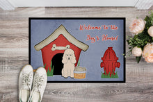Load image into Gallery viewer, Dog House Collection Poodle White Doormat - 24x36 Decorative Floor Mat – Indoor/Outdoor Rug with Artistic Flair BB2824JMAT