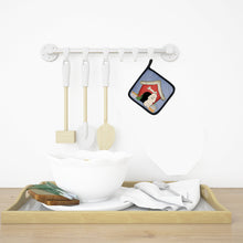 Load image into Gallery viewer, Dog House Collection Poodle White Pot Holders - Set of 2 - Heat-Resistant Kitchen Essentials