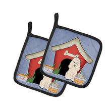 Load image into Gallery viewer, Dog House Collection Poodle White Pot Holders - Set of 2 - Heat-Resistant Kitchen Essentials