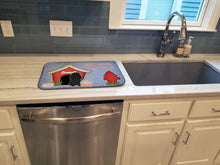 Load image into Gallery viewer, Dog House Collection Poodle Black Dish Drying Mat – Absorbent, Artistic Kitchen Essentials BB2825DDM