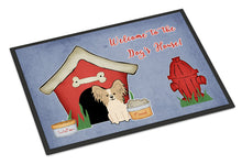Load image into Gallery viewer, Dog House Collection Papillon Sable White Doormat - 24x36 Decorative Floor Mat – Indoor/Outdoor Rug with Artistic Flair BB2831JMAT