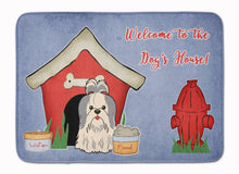 Load image into Gallery viewer, Dog House Collection Shih Tzu Silver White Machine Washable Memory Foam Mat BB2839RUG