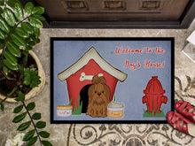 Load image into Gallery viewer, Dog House Collection Shih Tzu Silver Chocolate Doormat - 24x36 Decorative Floor Mat – Indoor/Outdoor Rug with Artistic Flair BB2840JMAT