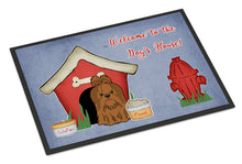Load image into Gallery viewer, Dog House Collection Shih Tzu Silver Chocolate Doormat - 24x36 Decorative Floor Mat – Indoor/Outdoor Rug with Artistic Flair BB2840JMAT