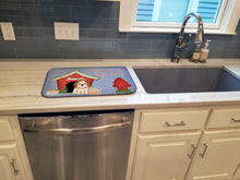 Load image into Gallery viewer, Dog House Collection Shih Tzu Red White Dish Drying Mat – Absorbent, Artistic Kitchen Essentials BB2841DDM