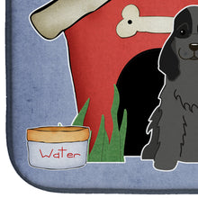 Load image into Gallery viewer, Dog House Collection Cocker Spaniel Black Dish Drying Mat – Absorbent, Artistic Kitchen Essentials BB2846DDM