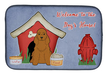 Load image into Gallery viewer, Dog House Collection Cocker Spaniel Red Dish Drying Mat – Absorbent, Artistic Kitchen Essentials BB2849DDM